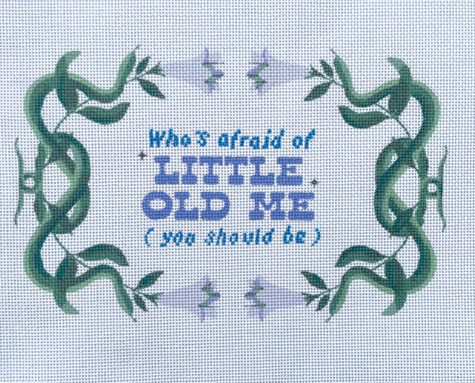 PRE ORDER 4 Weeks- Swiftie who’s afraid of little old me hand painted needlepoint canvas