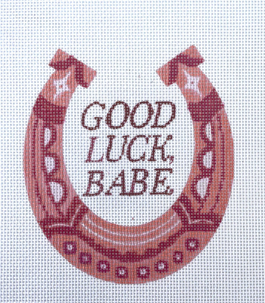 PRE ORDER- 4 weeks Chappell Roan inspired good luck babe Hand Painted Needlepoint Canvas