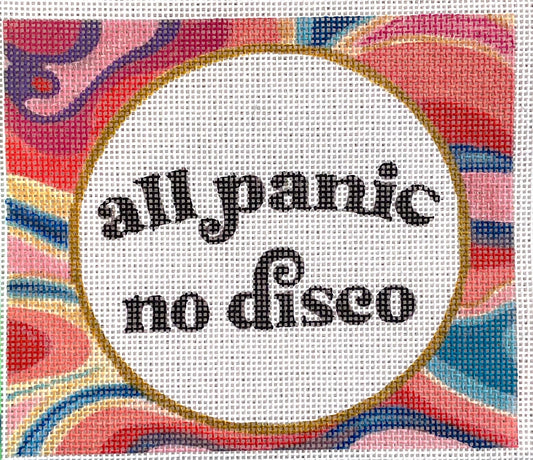 PRE ORDER- 4 weeks swirly all panic no disco Hand Painted Needlepoint Canvas