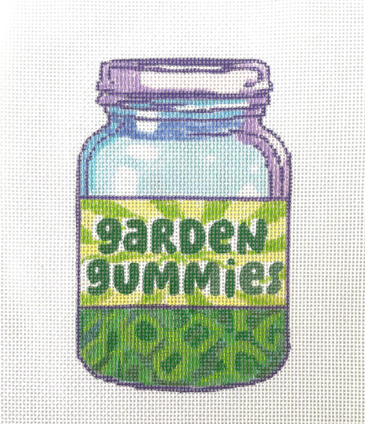 PRE ORDER- 4 weeks garden gummy Hand Painted Needlepoint canvas