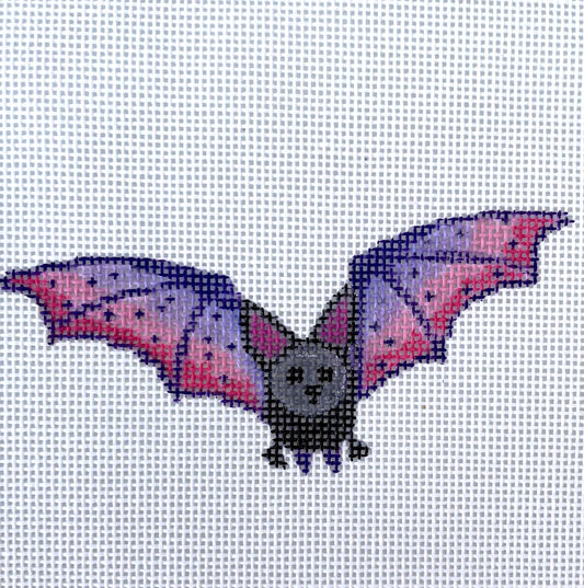 PRE ORDER- 4 weeks Halloween spooky bat hand painted needlepoint canvas