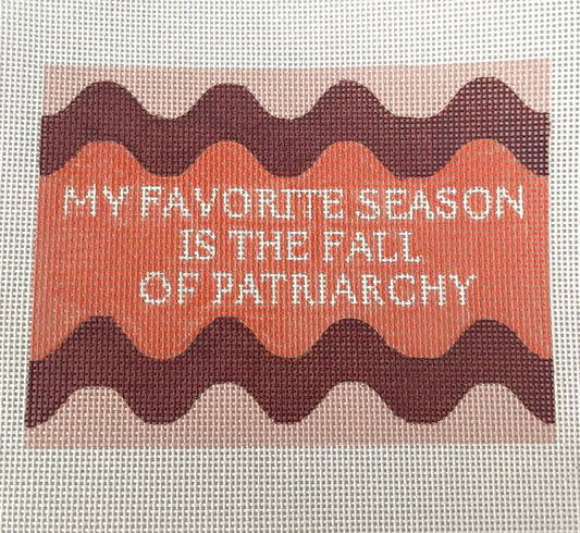 PRE ORDER- 4 weeks - fall of patriarchy - Hand Painted Needlepoint Canvas