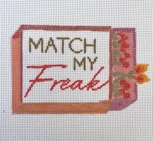 PRE ORDER- 4 weeks hand painted needlepoint canvas - match my freak