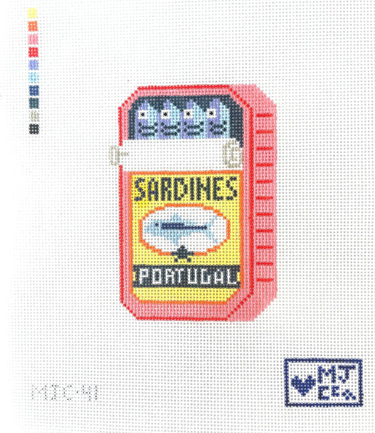 PRE ORDER- 4 weeks Sardines / Hand Painted Needlepoint Canvas